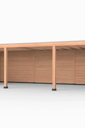 Douglas overkapping, 900 x 400, met achterwand en twee zijwanden, Westwood Elegant Beperkt Aanbod